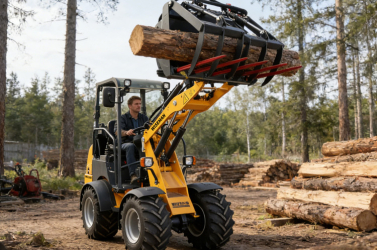 Loaders with Fork and Grab: Essential Machinery for Wood Transportation in European Logging Yards