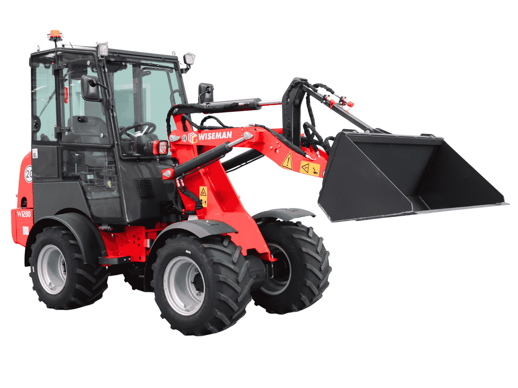 Piccola pala gommata per piazzali di sabbia e ghiaia