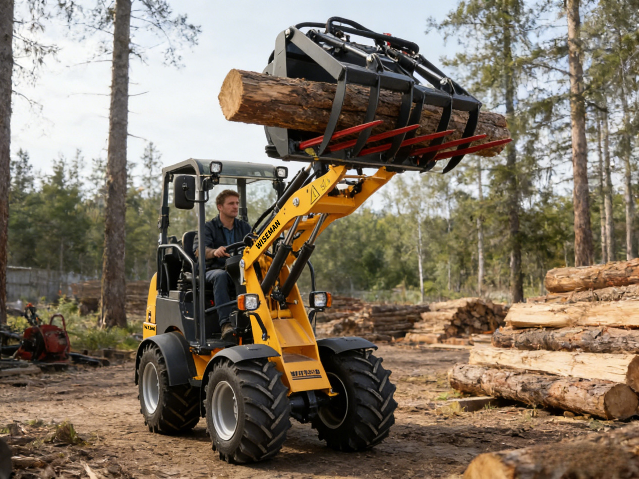 Loaders with Fork and Grab: Essential Machinery for Wood Transportation in European Logging Yards