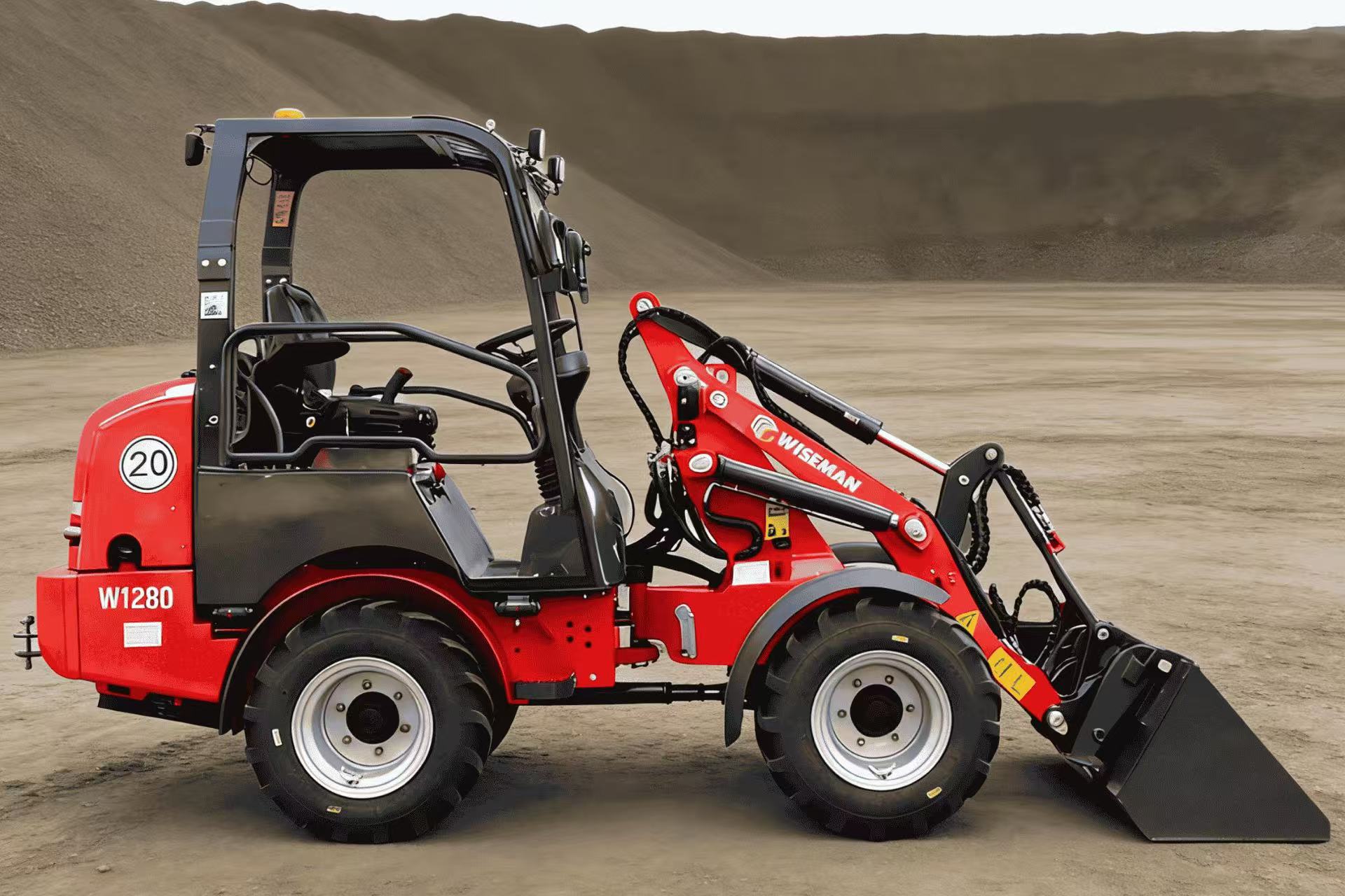 Cargador articulado compacto y robusto