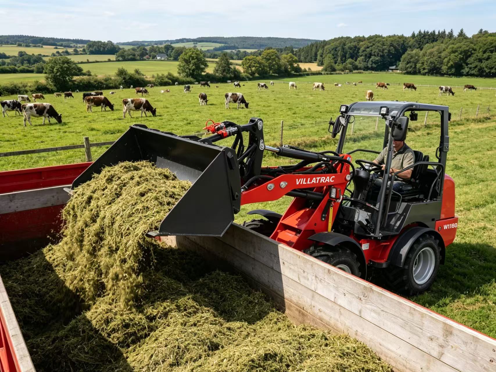 Cargadora de ruedas 4x4 robusta