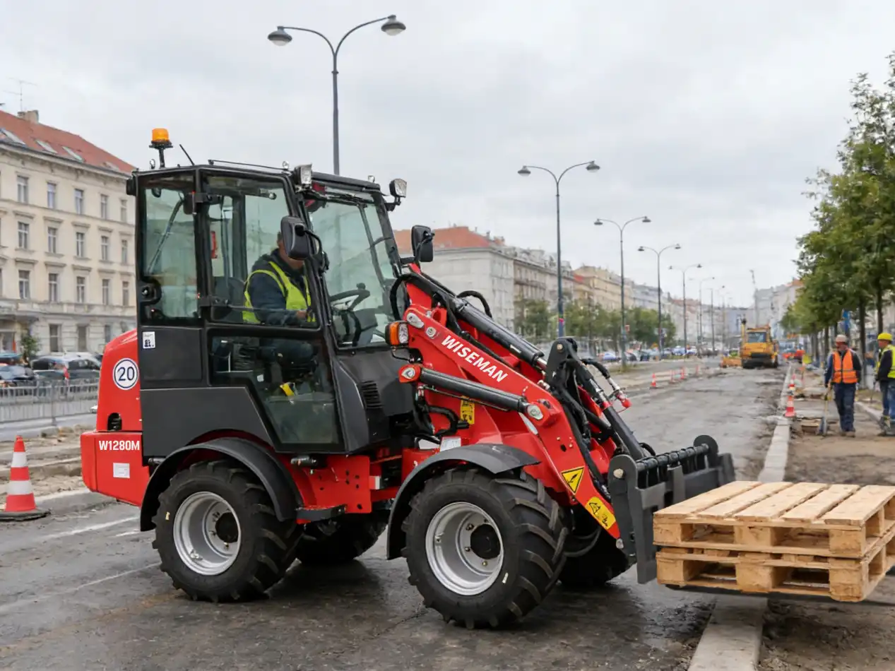 Caricatori con forche per pallet: attrezzature affidabili per il trasporto di pallet nei cantieri edili europei