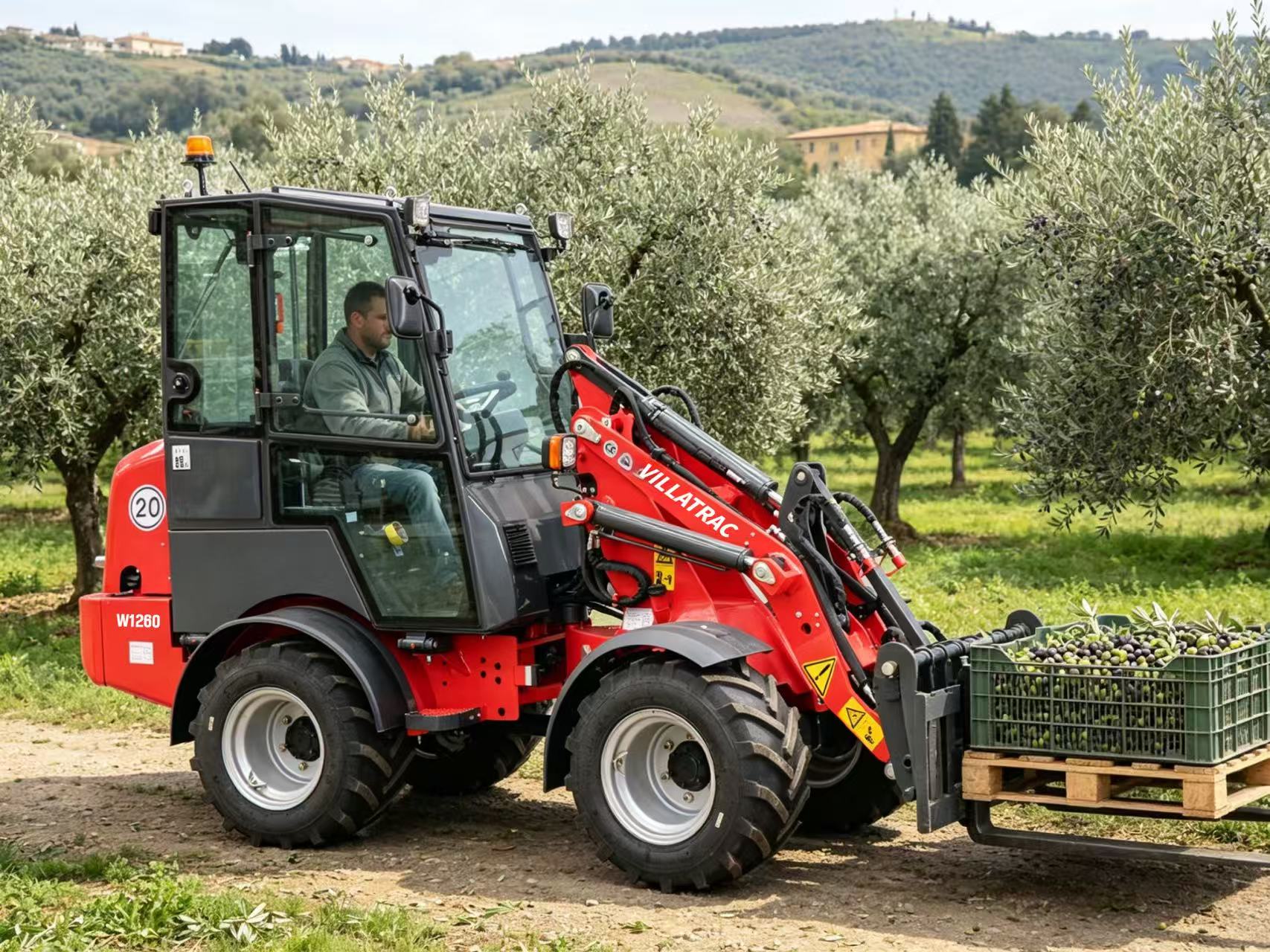 Pala gommata robusta a trazione integrale