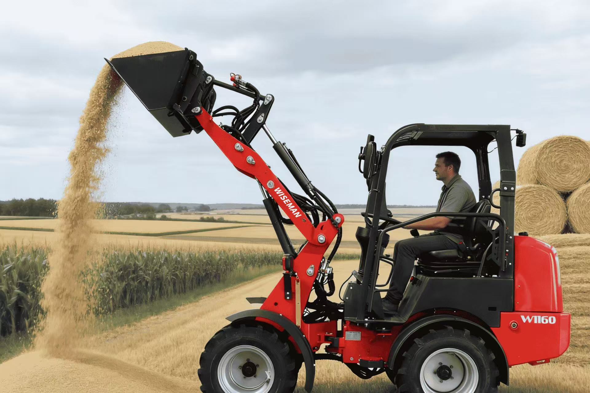 Маневренный компактный шарнирно-сочлененный погрузчик Маневренный компактный шарнирно-сочлененный погрузчик