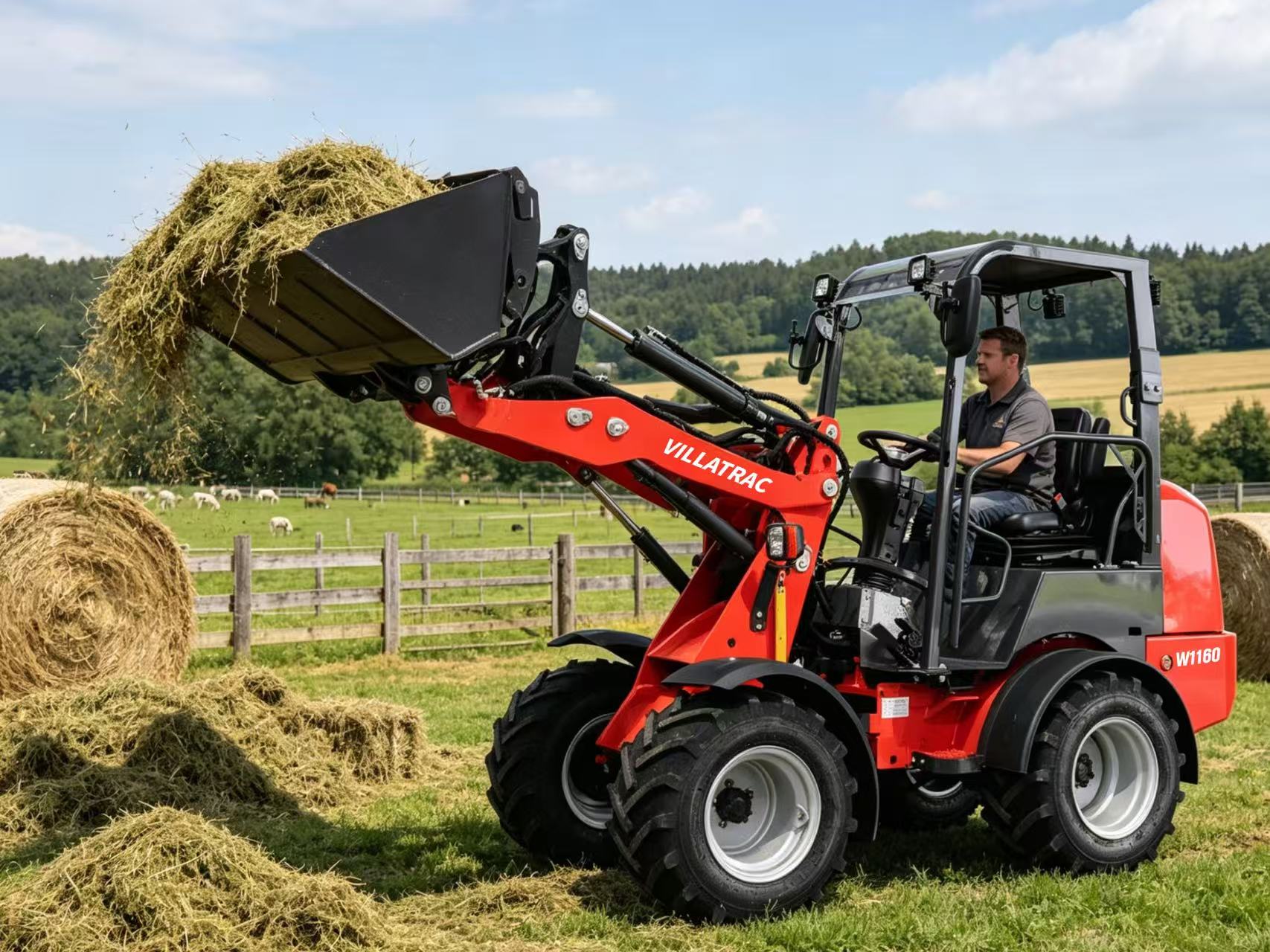 Pala gommata robusta a trazione integrale
