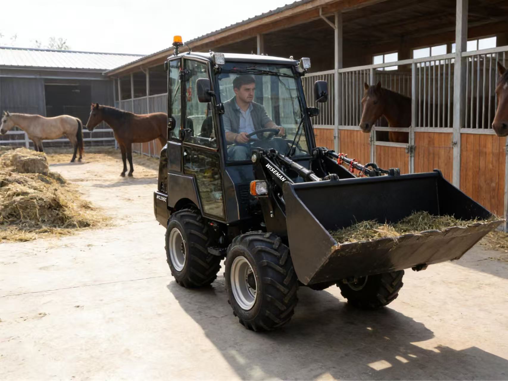 Chargeuse sur pneus pour vignoble
